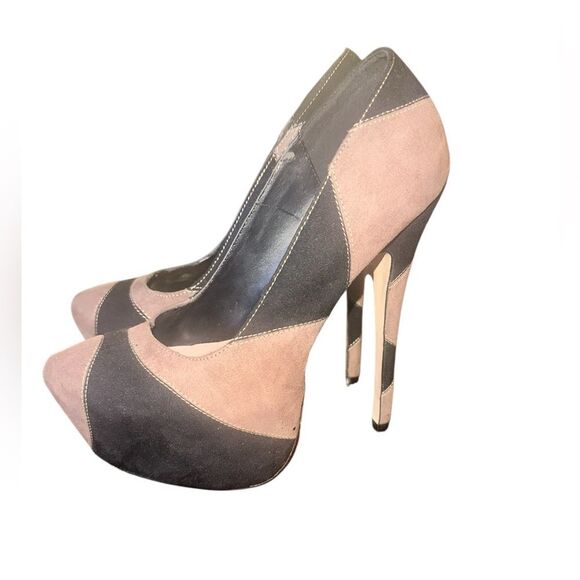 Shoedazzle Black and brown high heels. Size 7.5 - Picture 6 of 9